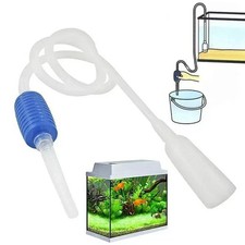 Aquarium Tank Vacuum Siphon Gravel Cleaner Pump Water Change Safe for Fish