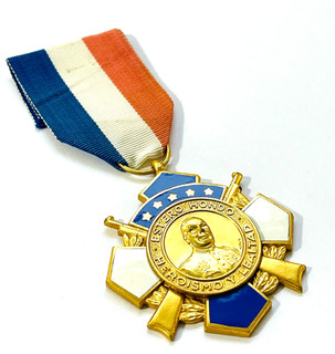 1959 Dominican Order of Heroism Gold with Enamel Scarce Medal #698B