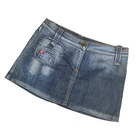 Vintage 2000s Miss Sixty Y2K Denim Mini Skirt Funky Pocket Size M W35" L11"