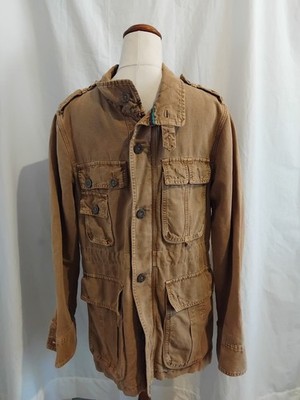 National Geographic Beige Field Jacket Size Small Made In Portugal 