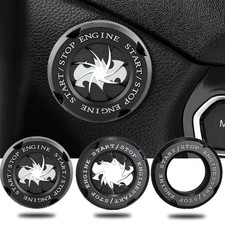 Car Push Start Button Cover, Metal Anti Scratch Universal - Fits Most Cars