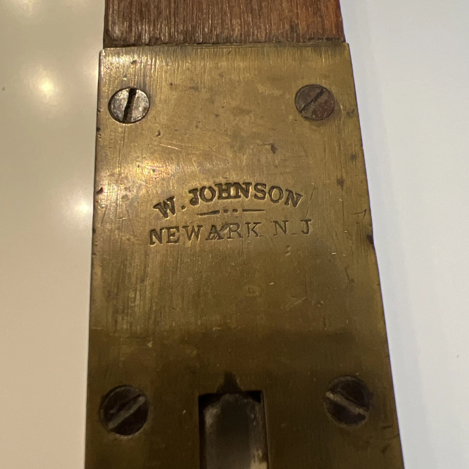 Rare Wood Level. William Johnson 1830- 1880. 28” Long. Works Great. Wood & Brass - Image 2 of 4