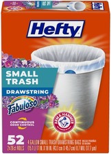 Hefty Small Trash Bags, Fabuloso Scent, 4 52 Count Pack of 1 ,