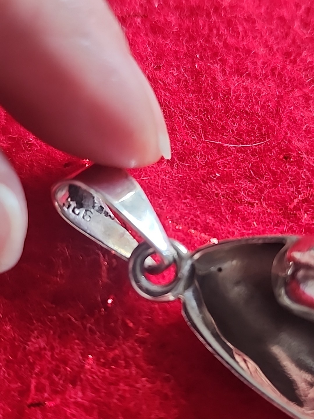 925 Solid Sterling Large  Conch Shell Pendant Nic… - image 8