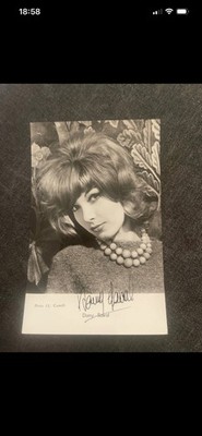 Actress Dany Saval Signature Original Autograph Postcard