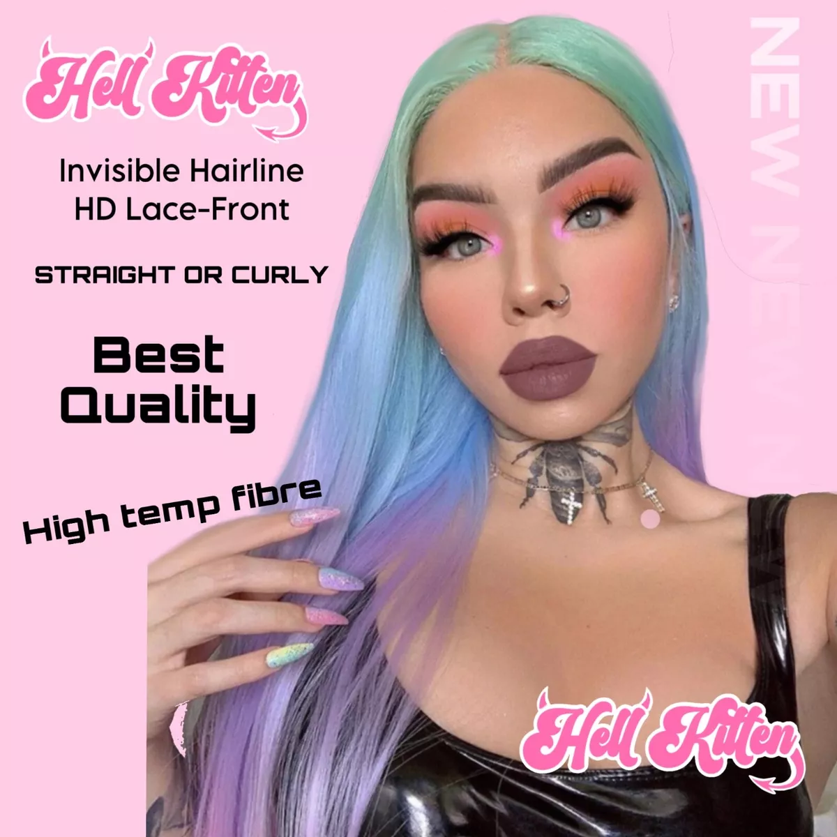 High quality rainbow wig cheap