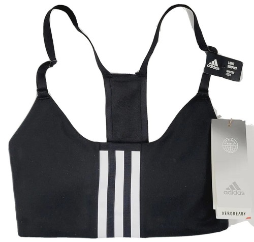 Adidas Aeroimpact Womens Size 2XS Training Sports Bra Light Support, Black NWT - Picture 1 of 6