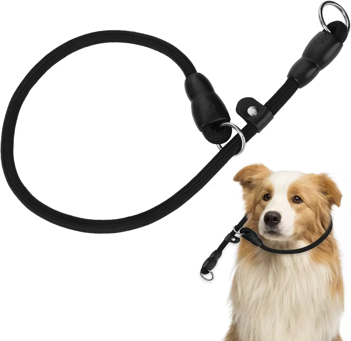 TIESOME Slip Collar Dog Training Choke Collar Round Nylon Rope