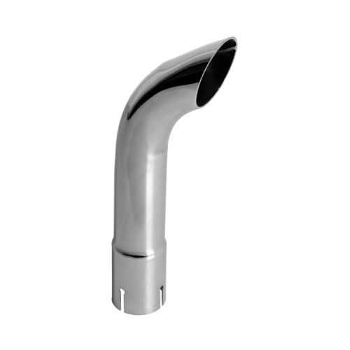 1-7/8" x 12" Bended End Pipe Chrome Exhaust Stack Replacement for UNIVERSAL