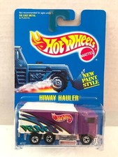 Hot Wheels HIWAY HAULER - Vintage All Blue Card #238 - Purple, Blackwall Wheels