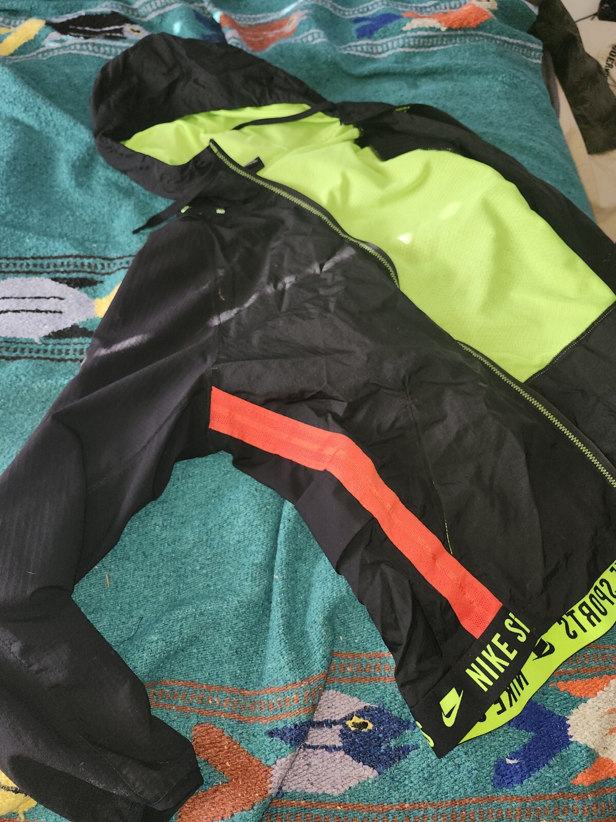 Nike Jacket Men's XL Run Full Zip Training Dri-FIT Neon Green