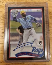 2024 Topps Update JUNIOR CAMINERO RC 1989 35th Anniversary auto Rays 073/199