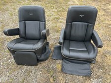 Villa Rv Captains Chairs Seats Pair Black Motorhome Coach Fleetwood Used