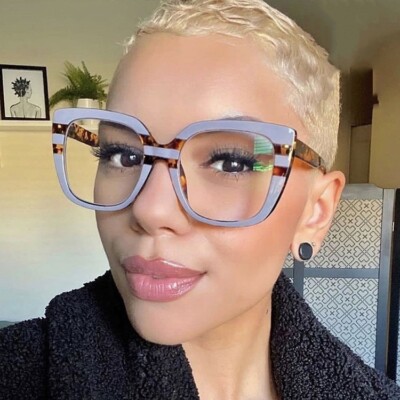 Oversize Anti Blue Light Reading Glasses For Women Square Large Frame Glasses