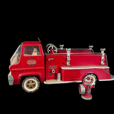 Vintage 1960s Tonka Gas Turbine Pumper Fire Truck Pressed Steel