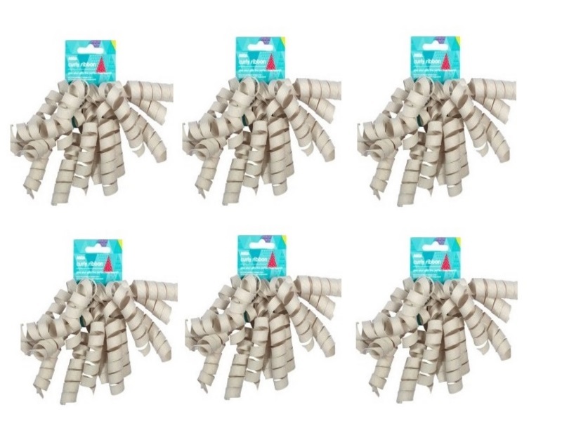 ASDA SILVER CURLY RIBBON BOW WEDDING PRESENT BIRTHDAY GIFT WRAP eBay