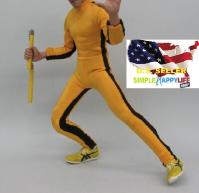 NEW 1/6 Game Of Death yellow kung fu suit w/ nunchakus Set for 12'' figure  USA 