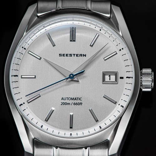 Seestern Domed Sapphire Crystal Mechanical Mens NH35 Watch SEAGULL 1963 SE3A - Picture 9 of 12