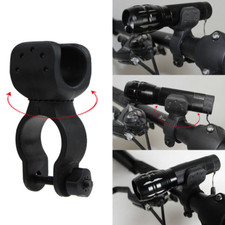 Black 360  Swivel Bicycle Bike Mount Holder Clip Clamp for LED Flashlight Torch