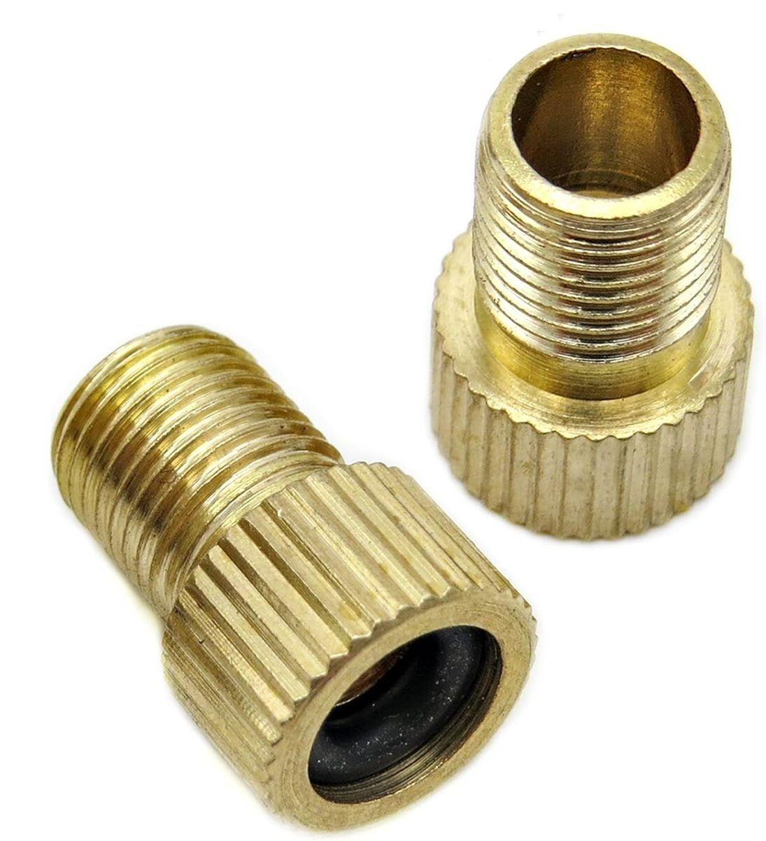 (2 pcs) Brass Presta to Schrader Valve Adapters - Combined Shipping Available