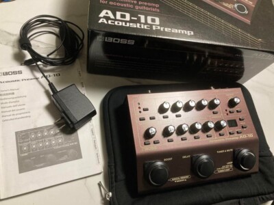 Boss AD-10 Acoustic Preamp Processor Effects Pedal Reduction Function Adapter