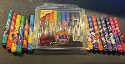 23 NBA RARE Vintage Official Pentech NBA Markers 1996 Collectors