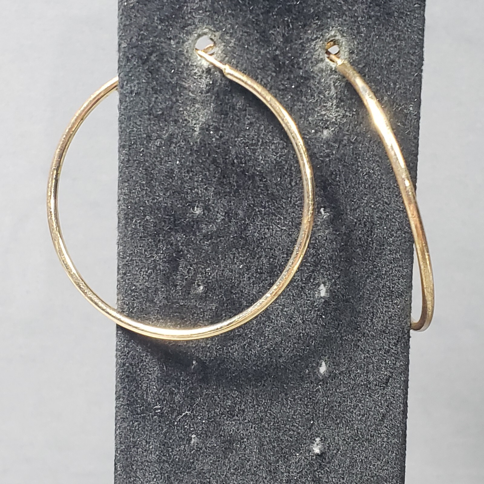 Hoop Earrings Gold Tone Large Mid Century Modernist Boho Pierced 2