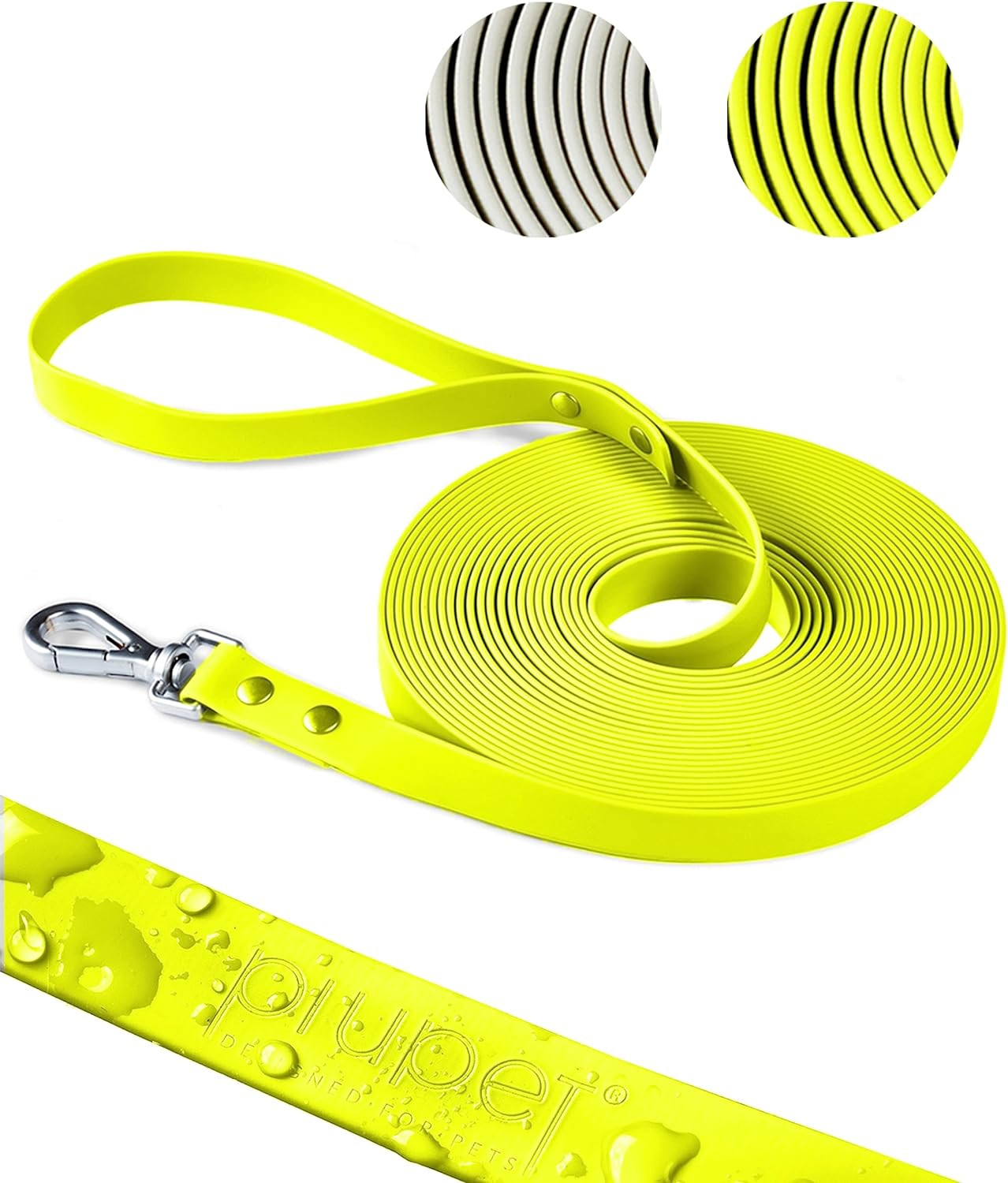 Guinzaglio Addestramento per Cani 5M I 10M I 20M I Idrorepellente| Giallo Neon