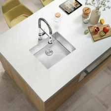 23in Nano Undermount Kitchen Sink Single Bowl Stainless Steel Sink 20 Gauge Bar