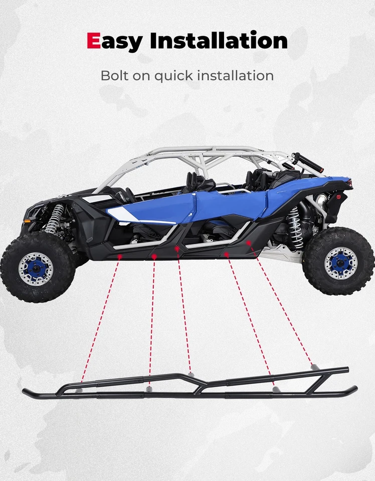 Nerf Bars Rock Sliders for 2017-2025 Can-Am Maverick X3 Max R RR # 715003888 - Image 3 of 4