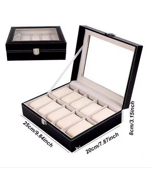 Boîte à montres de voyage et maison, organisateur 10 montres