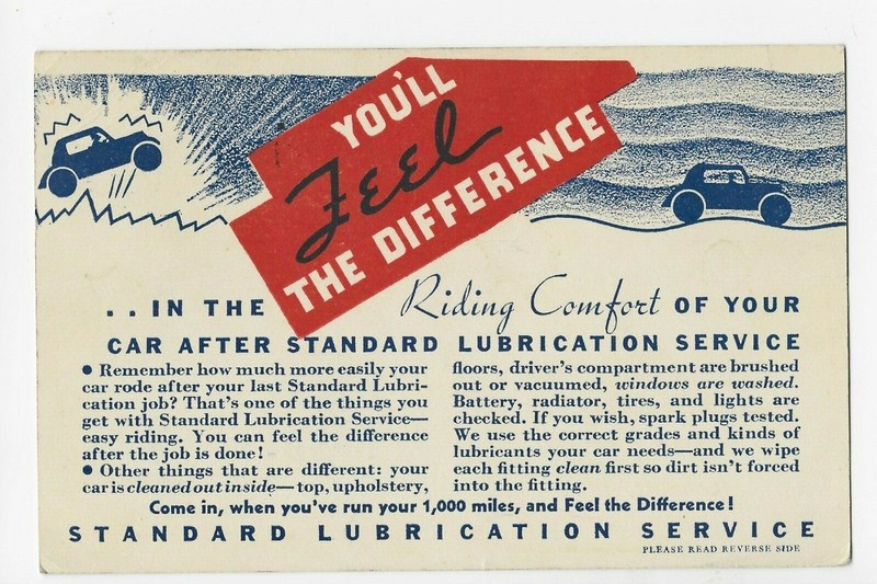 Standard Lubrication Station, DETROIT, MICH POSTED 1936  SECOND & CLAIRMOUNT