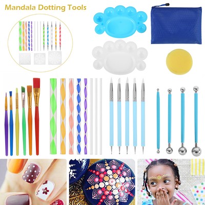 Mandala Dotting Tools Rock Painting Kits Pebble Art Set Drawing Pen Paint .l .q