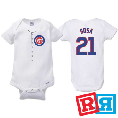 Sammy Sosa Chicago Cubs Baseball Gerber Baby Onesie  Cotton Bodysuit