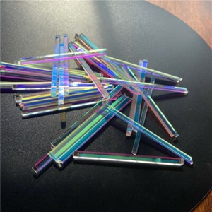 10pcs Defective Long Prism Optical Glass Prism Crafts DIY Decorative Prism