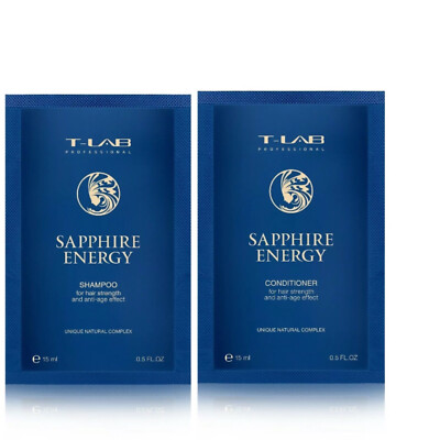 SHAMPOO & CONDITIONER T-LAB PROFESSIONAL SAPPHIRE ENERGY 15ML REISESET GRÖßE