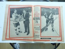 POSTER SPORT ILLUSTRE 1973 QUEBEC JUNIOR LEAGUE ROBERT PICARD SYLVAIN LOCAS