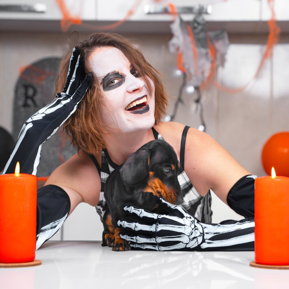 Skeleton Fingerless Gloves Skull Halloween Accessories Hands eBay