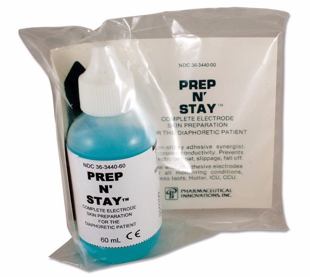 Prep N' Stay NonSticky Adhesive Skin Preparation for Electrodes, 60ml