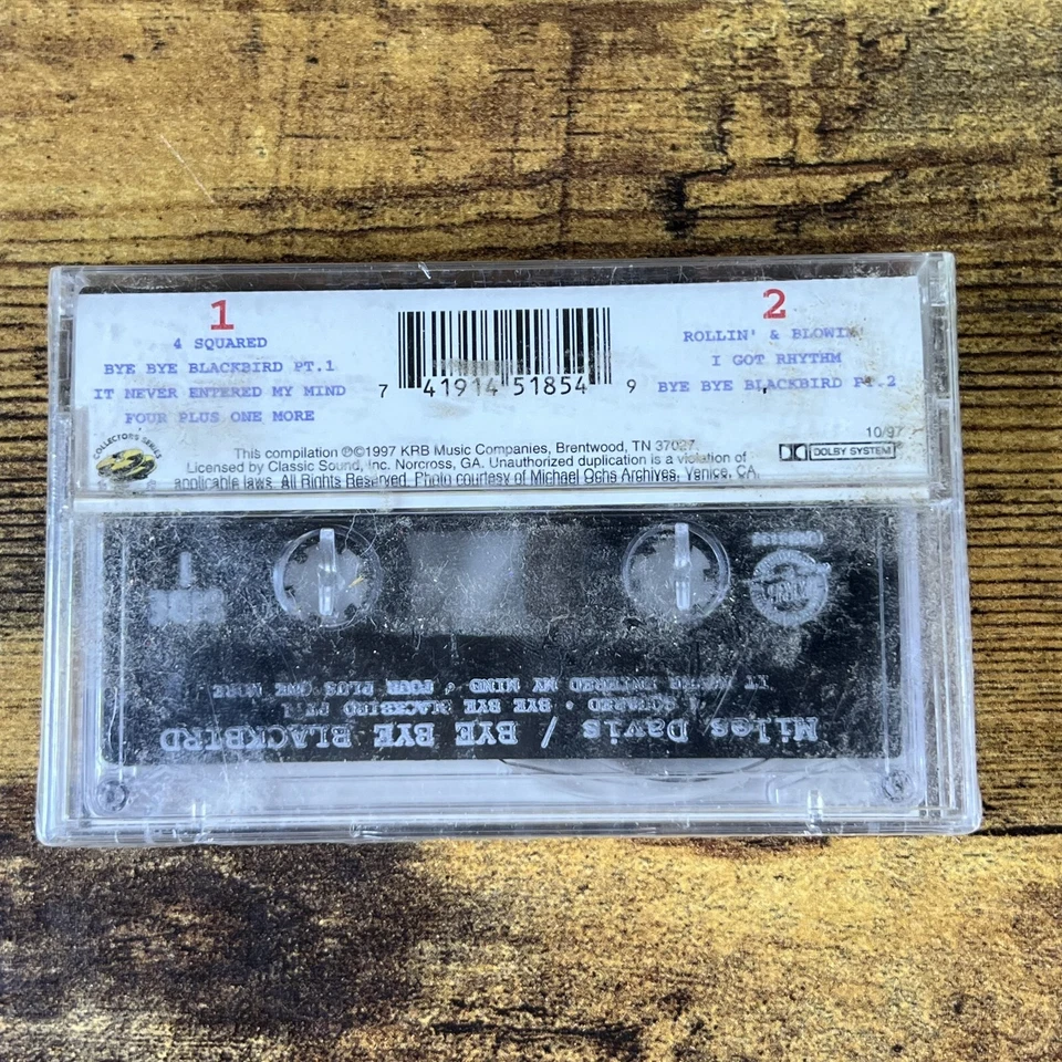 Miles Davis Bye Bye Blackbird Cassette Tape New Sealed 1997 KRB Music Companies - Image 3 of 4