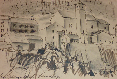 Chateau Blonay Expressionismus Gemälde Schloss in der Schweiz