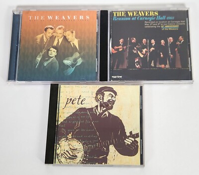 The Weavers Pete Seeger 3 CD Lot Best of Vanguard Reunion at Carnegie Hall 1963