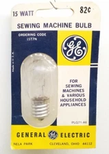 15T7N GE General Electric - Sewing Machine Bulb - 15 Watt Light Bulb