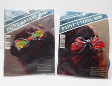 Vintage Paint A Vinyl Bow BARRETTE KIT Banar Designs Lot of 2 Hair Clips Craft