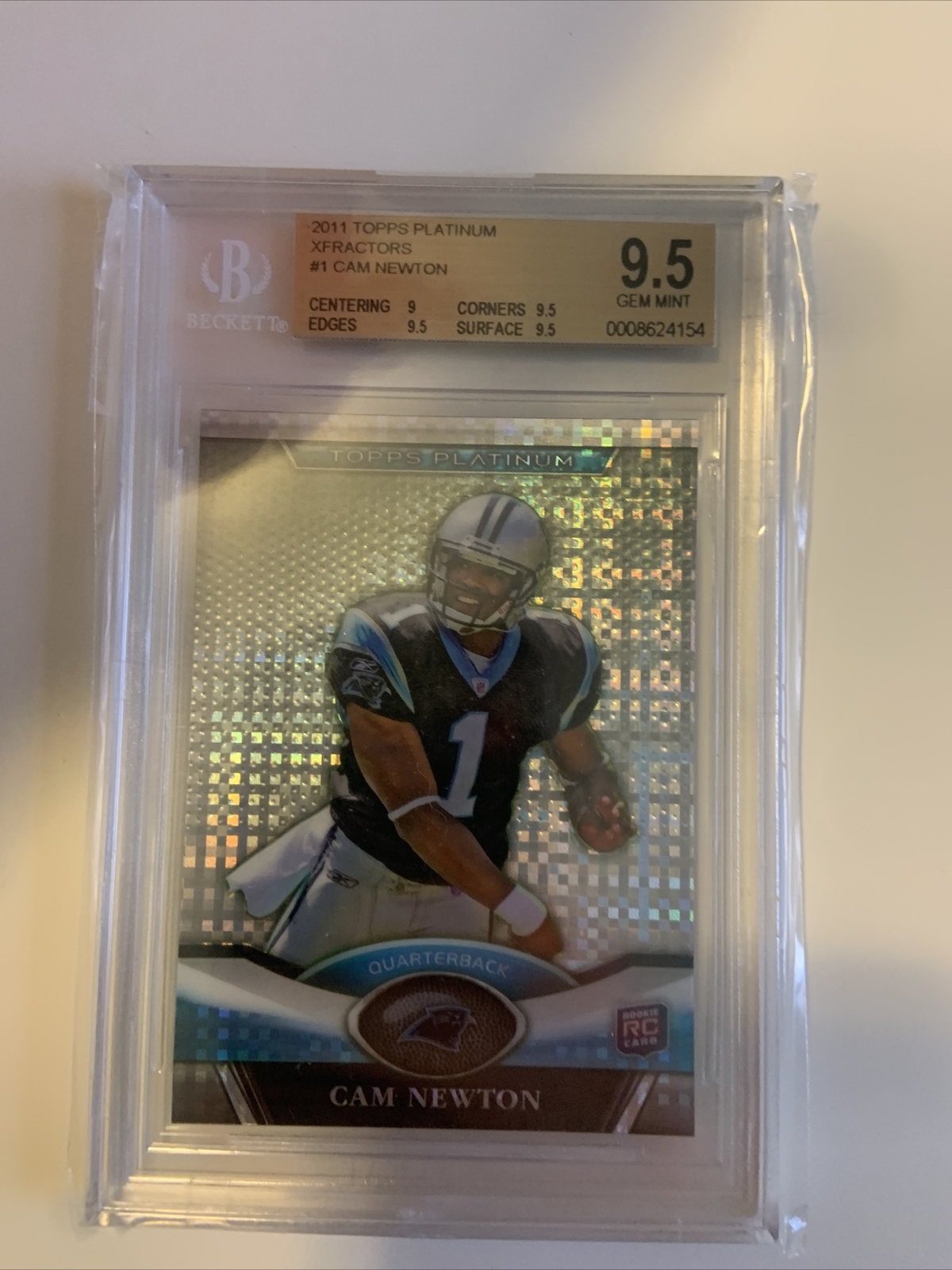 Cam Newton 2011 Topps Platinum Xfractors #1 BGS 9.5 GEM MINT Rookie Card RC