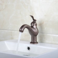 Hand Paint Brass Faucet Bathroom Sink Swivel Hot Cold Water Mixer Tap One Handle