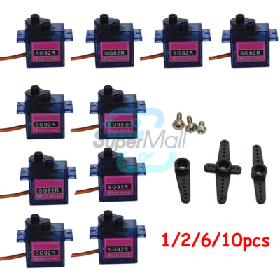 1-10PCS SG92R Digital Micro Servo Motor set 180° for RC Airplane Helicopter Car