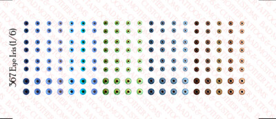1/6 Custom Waterslide Decals Eye Iris / Pupils for Detailing 1/6 Action Figures
