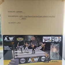 AEW AUTHENTIC SCALE RING W/ EXCLUSIVE KENNY OMEGA AND RESEALED SHIPPER
