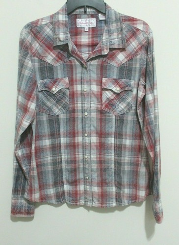 Panhandle Slim Red White Blue Plaid 